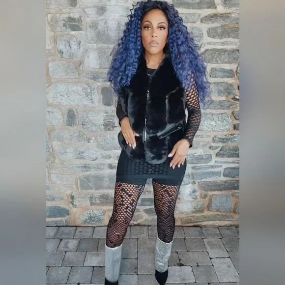 Miz Vegan: Fur & Leather Trimmed Vest - Picture 16 of 16